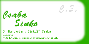 csaba sinko business card